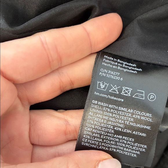 H&M WOOL BLEND BOUCLE TEDDY VIBE COAT - Picture 4 of 4